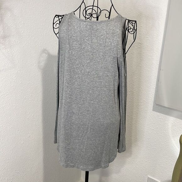 Cold shoulder long sleeve top | grey | size S - Picture 5 of 7